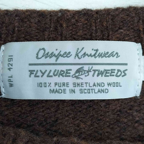 OSSIPEE KNITWEAR スコットランド製 メランジ ウールニット メンズ 38