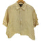 バナナリパブリック BANANA REPUBLIC カットオフ リネン 半袖チェックシャツ レディース import:XL