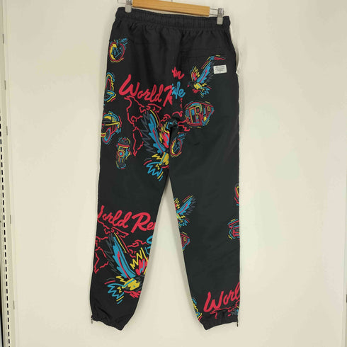 ステイプル staple 総柄 裾ジップ ポリ イージー パンツ メンズ JPN:L