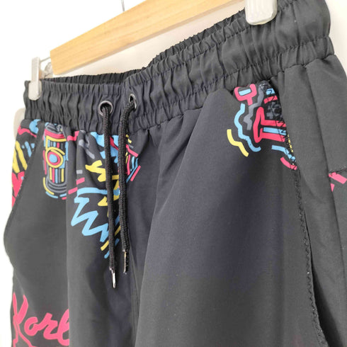 ステイプル staple 総柄 裾ジップ ポリ イージー パンツ メンズ JPN:L