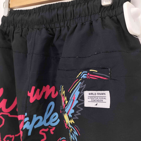 ステイプル staple 総柄 裾ジップ ポリ イージー パンツ メンズ JPN:L