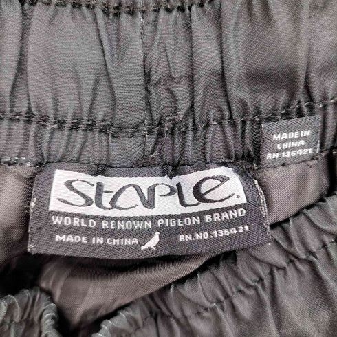 ステイプル staple 総柄 裾ジップ ポリ イージー パンツ メンズ JPN:L