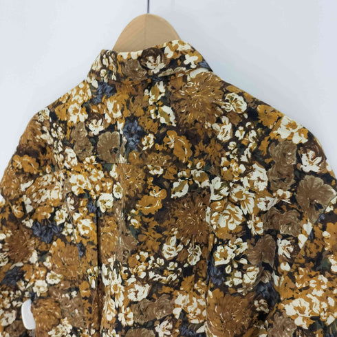 Mighty-lord 花 総柄 L/S シャツ ビッグサイズ 猫目ボタン メンズ 2L