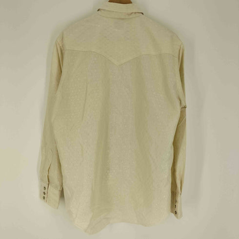 ラングラー Wrangler 70S USA製 PERMANENT PRESS LONG TAILS 襟芯 総柄 織り スナップボタン ウエスタン シャツ メンズ 17-35