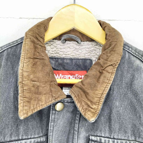 ラングラー Wrangler 裏地ボア襟コーデュロイブラックデニムジャケット メンズ JPN:L