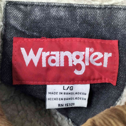 ラングラー Wrangler 裏地ボア襟コーデュロイブラックデニムジャケット メンズ JPN:L