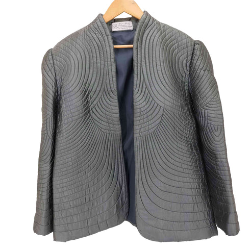 サヴィルロウ SAVILE ROW ノーカラー シンメトリーデザイン ボタンレス ジャケット ガウンジャケット メンズ