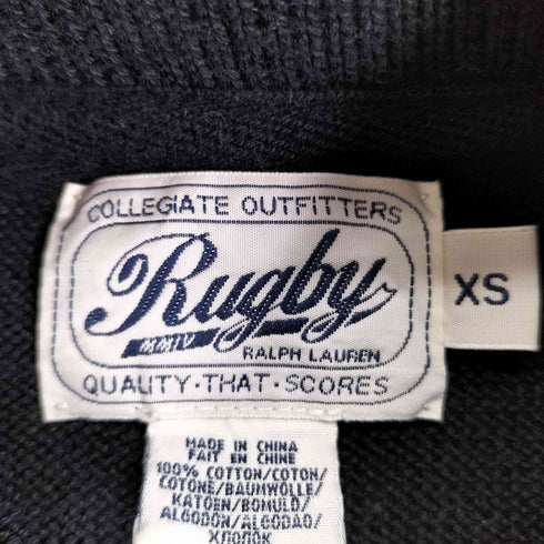 ラグビーラルフローレン Rugby Ralph Lauren ドクロ ショールカラーコットンカーディガン メンズ XS