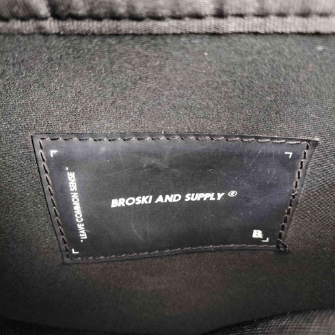 BROSKI and SUPPLY 止水ジップ 防水レザーバッグパック メンズ