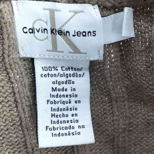 カルバンクラインジーンズ Calvin Klein Jeans スタンドカラー ハーフジップ プルオーバー コットン ニット メンズ import:L