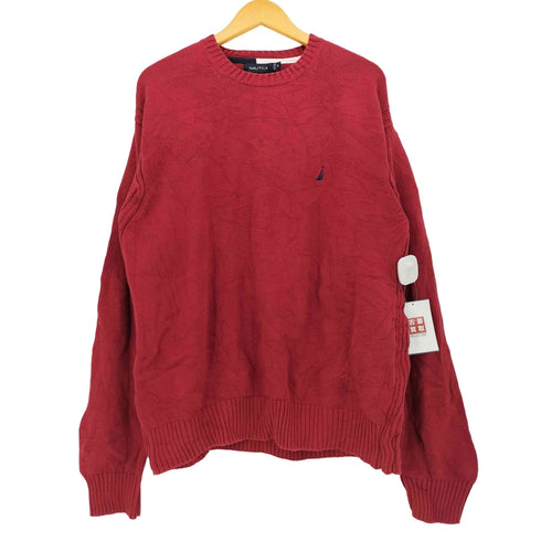ノーティカ NAUTICA ロゴ刺繍 プルオーバー コットン ニット メンズ import:XL