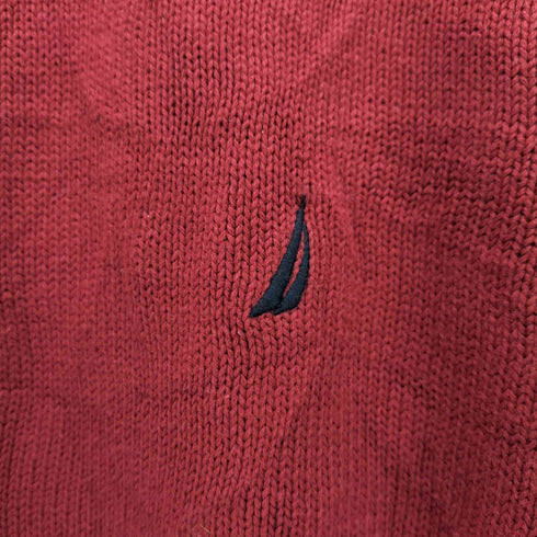 ノーティカ NAUTICA ロゴ刺繍 プルオーバー コットン ニット メンズ import:XL
