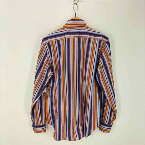 エトロ ETRO イタリア製 マルチストライプ ボタンダウン 長袖シャツ メンズ