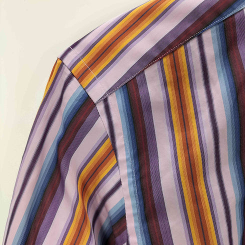 エトロ ETRO イタリア製 マルチストライプ ボタンダウン 長袖シャツ メンズ