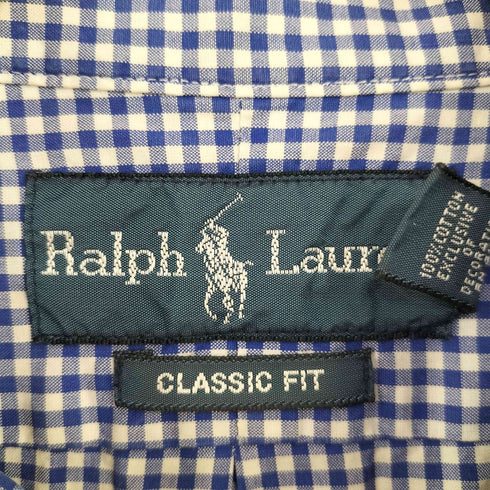 ラルフローレン RALPH LAUREN CLASSIC FIT ポニー刺繍 ボタンダウン ギンガムチェックシャツ メンズ XL