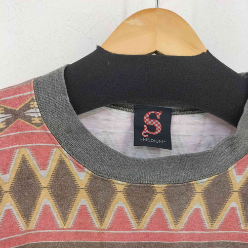 SURF&SWEATS ネイティヴ ボーダー クルーネックTシャツ メンズ M