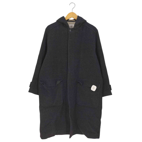 ポールスミスロンドン Paul Smith LONDON 比翼 ウール アルパカ フーデッド コート メンズ import:M