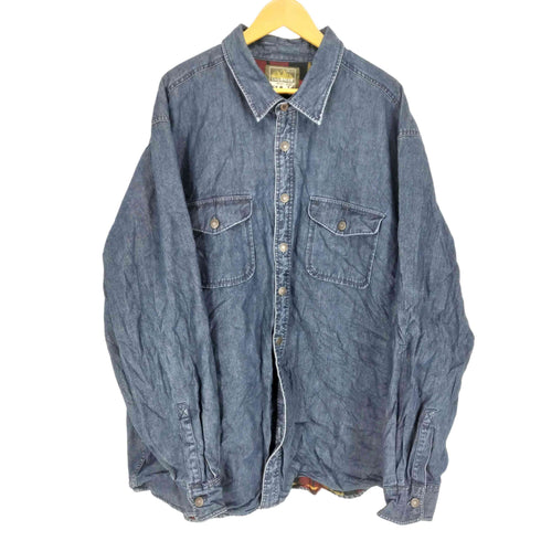 エディーバウアー Eddie Bauer 裏地チェックデニムシャツ メンズ XXXL