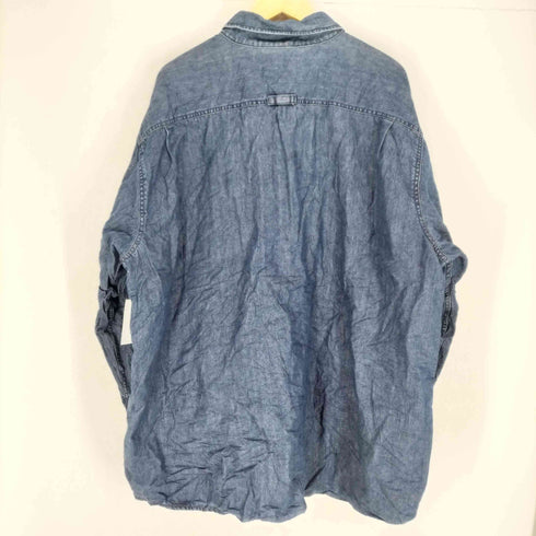 エディーバウアー Eddie Bauer 裏地チェックデニムシャツ メンズ XXXL