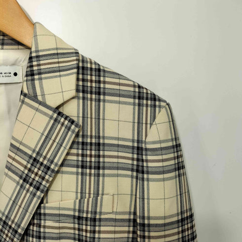 ザラ ZARA チェック柄 1B ショートテーラードジャケット レディース import:XS