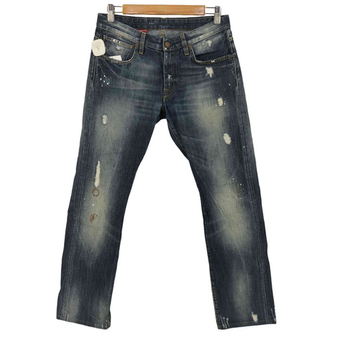 エポカ Epoca REIGNコラボ ペンキ加工ダメージデニムパンツ メンズ US:30-31