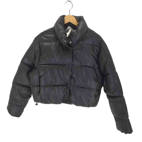 ザラ ZARA フェイクレザー中綿ジャケット レディース import:M