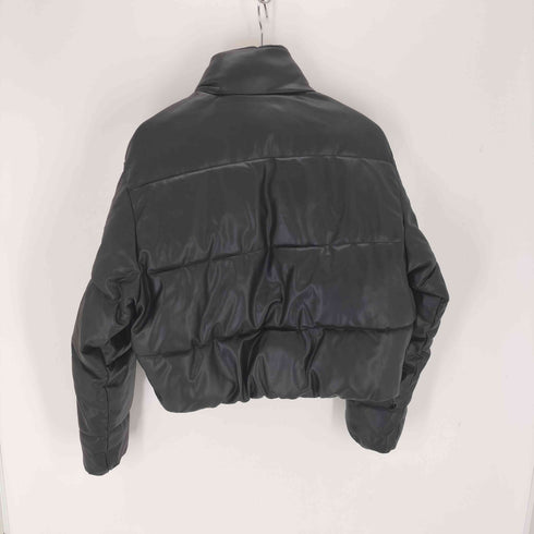 ザラ ZARA フェイクレザー中綿ジャケット レディース import:M