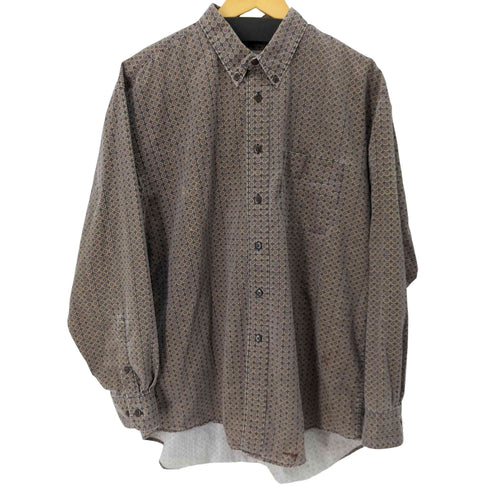 JOE'S CASUAL 総柄ボタンダウンL/Sシャツ メンズ import:L