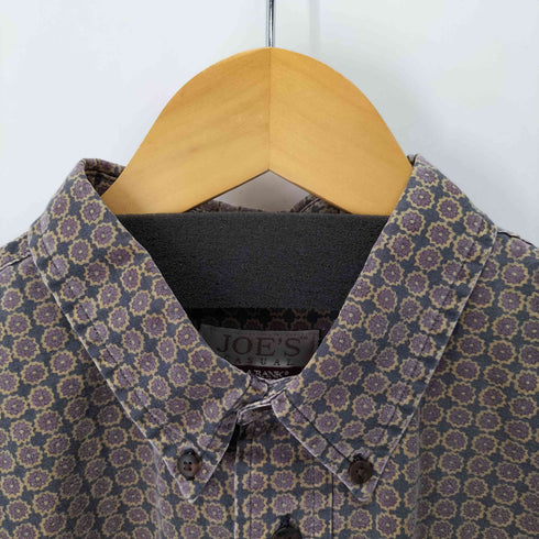 JOE'S CASUAL 総柄ボタンダウンL/Sシャツ メンズ import:L