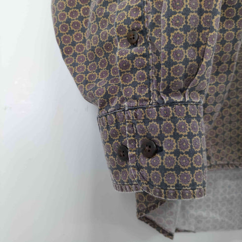 JOE'S CASUAL 総柄ボタンダウンL/Sシャツ メンズ import:L