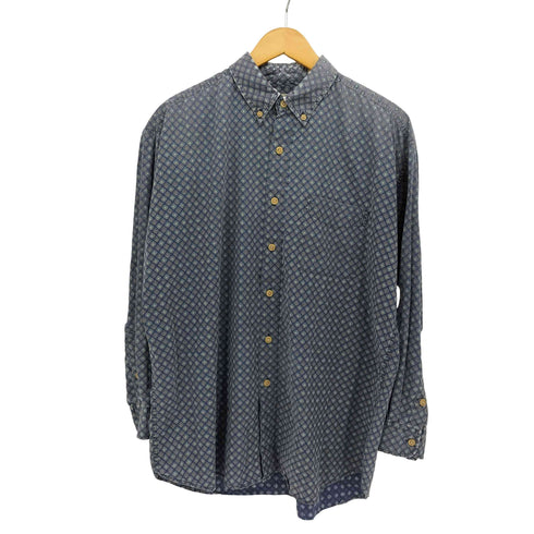 セントジョンズベイ STJOHNS BAY 総柄 L/S ボタンダウンシャツ メンズ import:L
