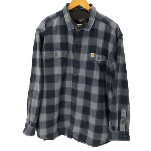 カーハート Carhartt ORIGINAL FIT HUBBARD FLANNEL L/S SHIRT フロントポケットL/Sフランネルチェックシャツ メンズ 2XL