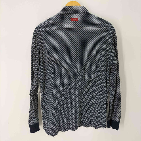 キャロウェイ Callaway ロゴ刺繍 総柄L/S ポロシャツ メンズ 3L