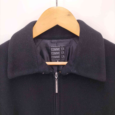 コムサ COMME CA アンゴラ 混 ウール ジップアップ コート ダブルジップ archive メンズ 9