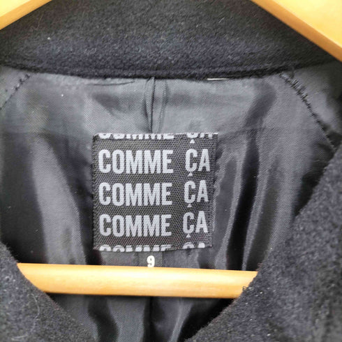コムサ COMME CA アンゴラ 混 ウール ジップアップ コート ダブルジップ archive メンズ 9