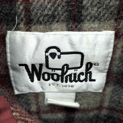 ウールリッチ WOOLRICH 60-70S USA製 白タグ 裏地 タータンチェック プリーツポケット スタンドネック マウンテン ジャケット メンズ import:L