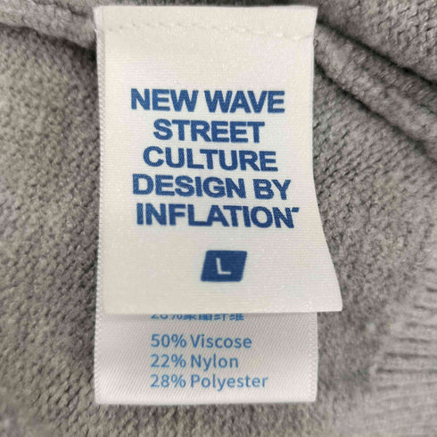 NEW WAVE STREET CULTURE DESIGN BY IFLATION ビスコース タートルネック ニット セーター メンズ import:L