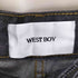 ウエストボーイ WEST BOY MODE SIMPLE パッチ インディゴ 濃紺 ワイド ダメージ デニム パンツ メンズ JPN:M