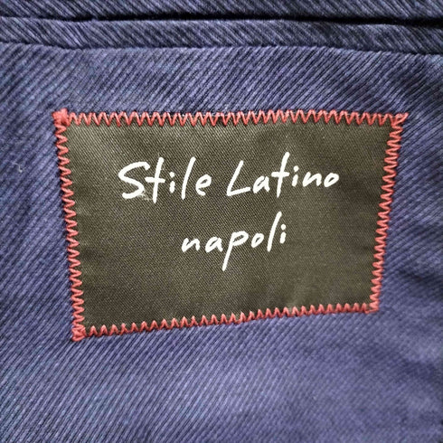 STILE LATINO NAPOLI セットアップ ウール100% 剣襟 ダブルプレストテーラードジャケット スラックス メンズ 46