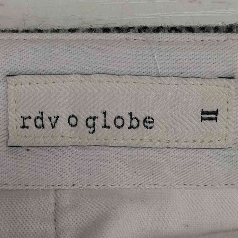 rdv o globe ヘリンボーン ウールナイロン クロップド テーパードパンツ メンズ 2