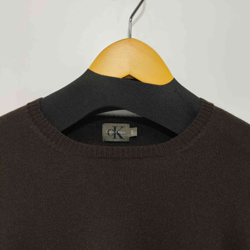 カルバンクライン CALVIN KLEIN 総ウール ロングスリーブニットセーター レディース import:S