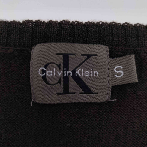 カルバンクライン CALVIN KLEIN 総ウール ロングスリーブニットセーター レディース import:S