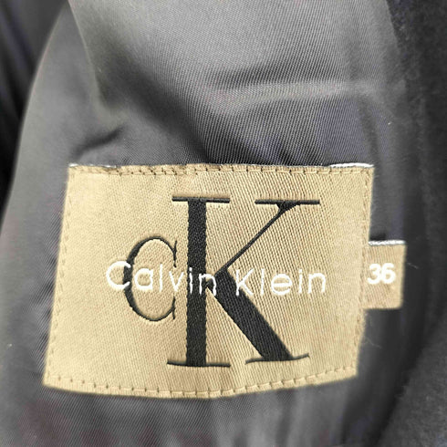 カルバンクライン CALVIN KLEIN ウール混 ダブルチェスターコート メンズ 36