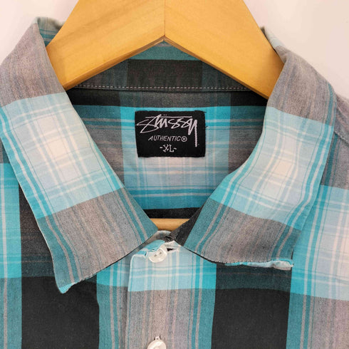 ステューシー Stussy 00S AUTHENTIC ピスタグ マドラスチェック S/S シャツ メンズ import:XL