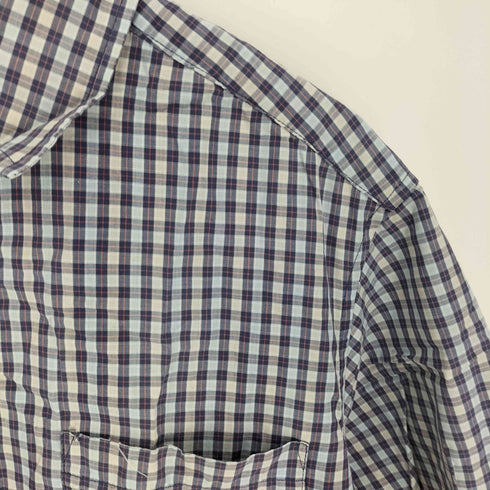 ステューシー Stussy 90-00S 紺タグ S/S ギンガム チェック S/S シャツ メンズ import:L