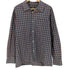 ステューシー Stussy 90-00S 紺タグ L/S タータンチェック 開襟 オープンカラー L/S シャツ メンズ import:L