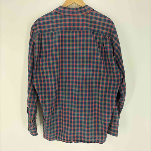 ステューシー Stussy 90-00S 紺タグ L/S タータンチェック 開襟 オープンカラー L/S シャツ メンズ import:L