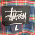 ステューシー Stussy 90-00S 紺タグ L/S タータンチェック 開襟 オープンカラー L/S シャツ メンズ import:L