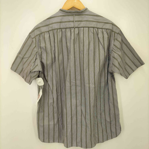 ドレステリア DRESSTERIOR 洗える スタンドカラー ストライプ S/S シャツ レディース JPN:M