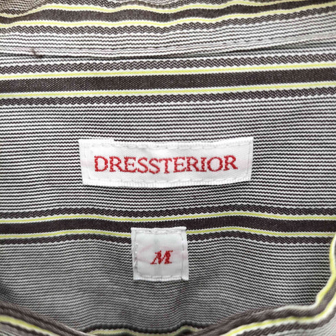 ドレステリア DRESSTERIOR 洗える スタンドカラー ストライプ S/S シャツ レディース JPN:M